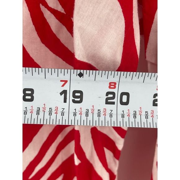 Talbots Tunic V Neck Beach Coverup Top Women Size Medium Red White Blue July 4th - Picture 6 of 12